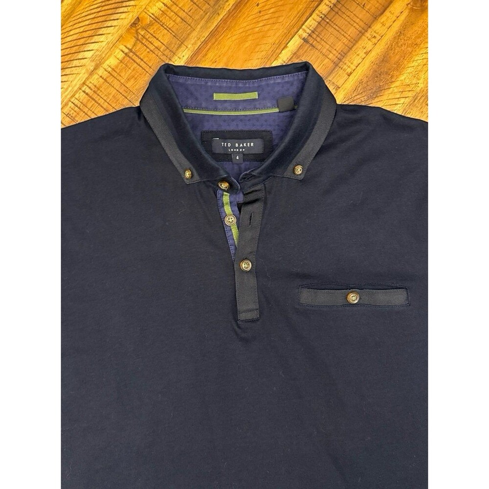 Ted Baker Polo Shirt - Preppy, Business Casual, Designer Men’s Top - Size medium - Picture 3 of 5